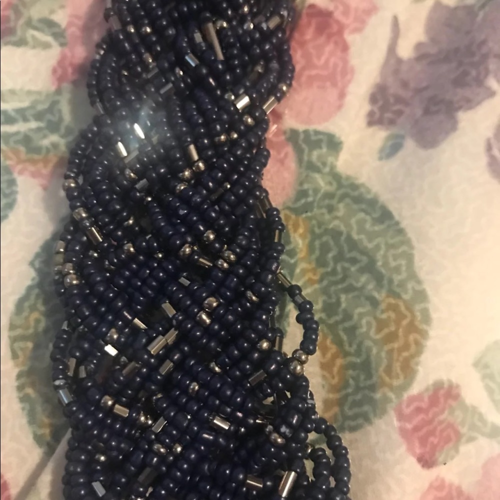 Blue heavy beaded necklace 
Condition like new - Picture 3 of 3